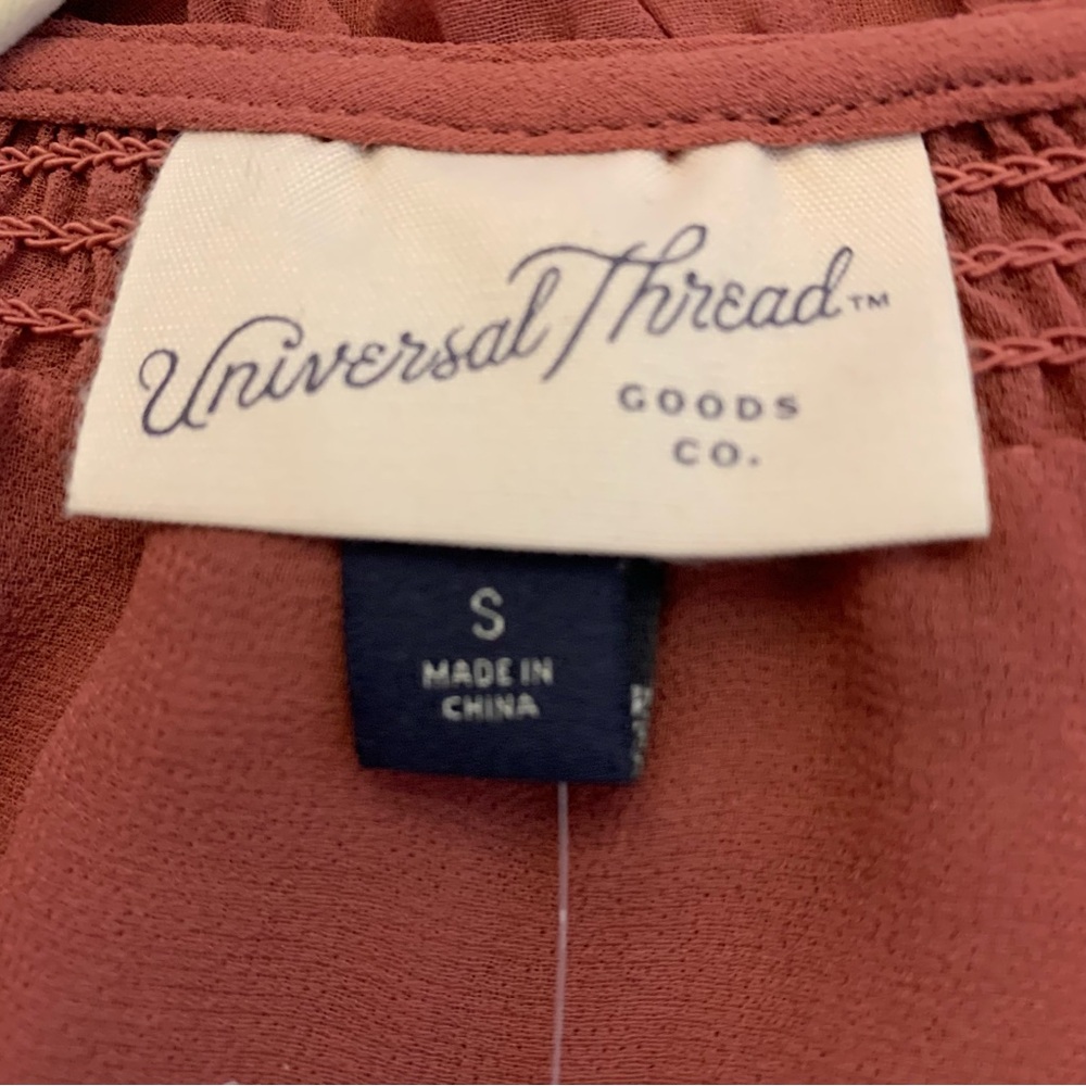 Universal Thread Long Sleeve Lined with Tassels Dusty Rose Blouse NWT Size S - Picture 13 of 15